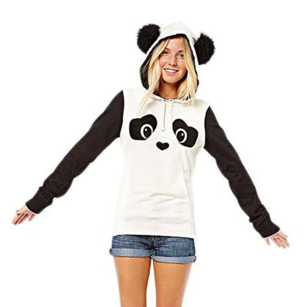 Cute Panda Hoodies Autumn Sweatshirt Women Pullover