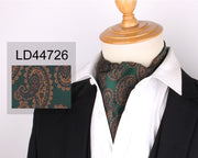 Jacquard Floral Paisley Men Cashew Tie Wedding Formal Cravat Ascot