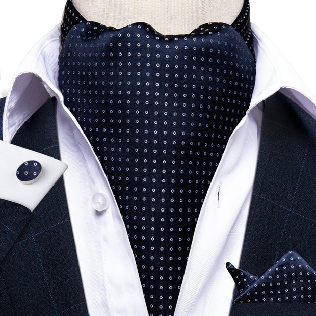 Luxury Men&#39;s Vintage Paisley Floral Formal Cravat Ascot Tie Self British Style