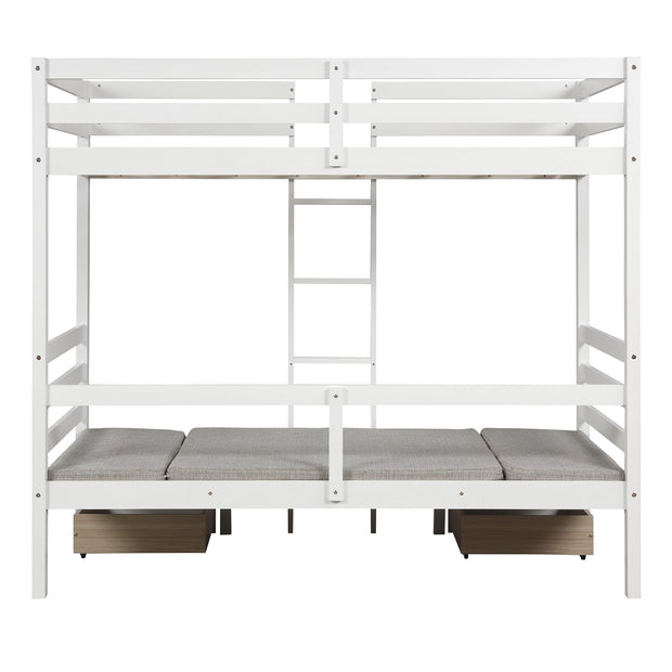 Functional Loft Bed  Turn Into Upper Bed and Down Desk Cushion Sets are Free