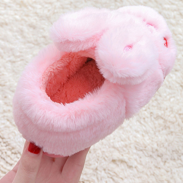 Kawaii Cartoon Rabbit Kids Slippers Children Boys Girls Cartoon Furry Shoes