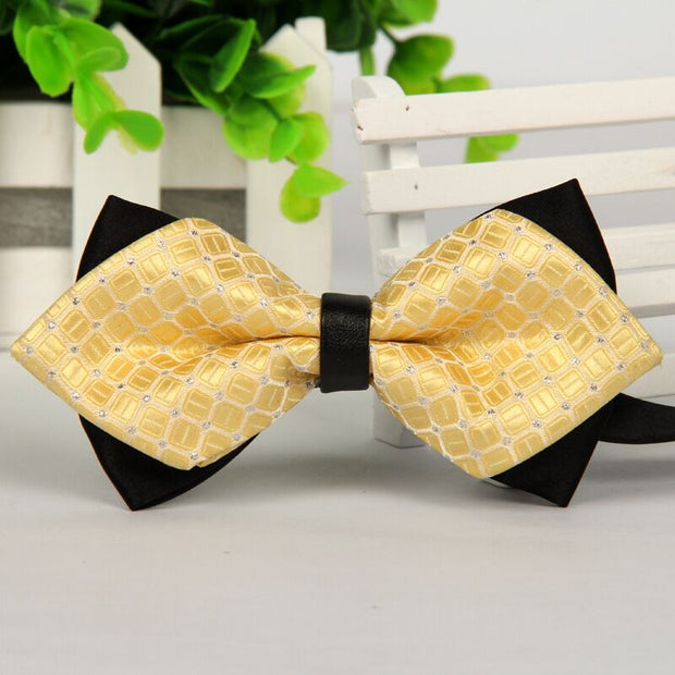 mens bow arrow red pointed black and gold fashion