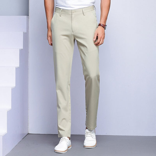 Fashions Slim Fit Formal Trousers Mens Autumn Winter High Quality Brand