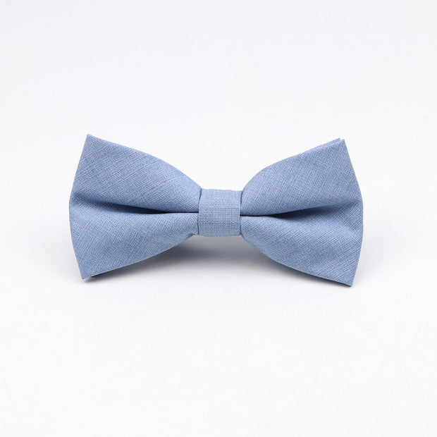 Soft Polyester Solid 15 Colors Father-son Bowtie Set