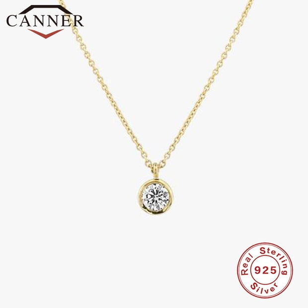 2/2.5/3/3.5/4mm Zircon 925 Sterling Silver Choker Necklace for Women