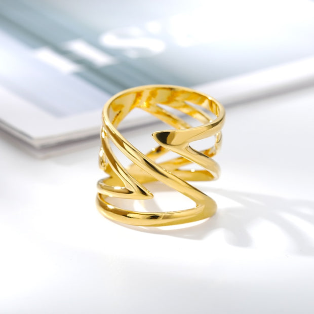 Stainless Steel Ring Rings For Women Vintage Punk Hip Hop Geometry Style Ring