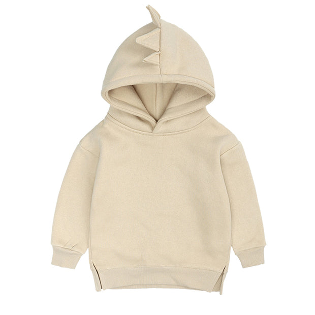 New Fashion Baby Boys Girls Clothes Solid Color Pullover Hooded