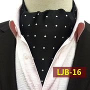 Men Vintage Cashew Floral Wedding Formal Cravat Ascot Scrunch
