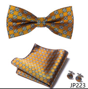 New Paisley  Bow Tie for men Wedding Bowtie Handkerchief Cufflink Set