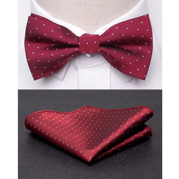Men Bowtie Cravat Set Fashion Butterfly Party Wedding Ties