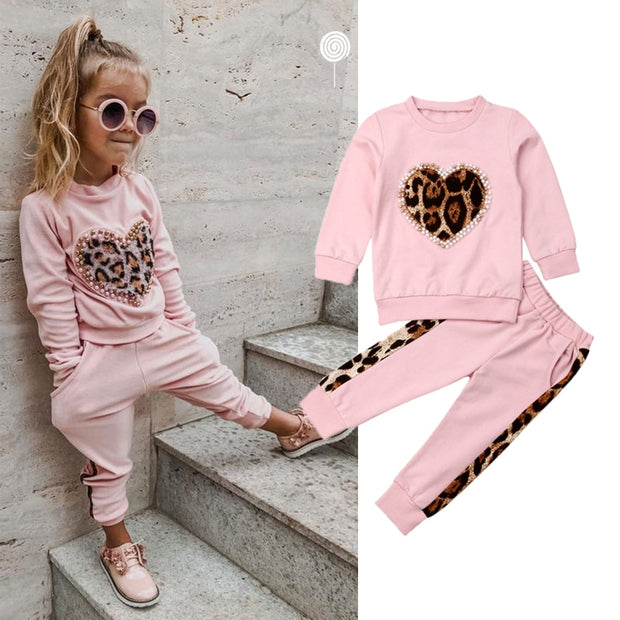 1-5 Years Autumn Winter Toddler Kids Baby Girls Clothes Tracksuit Sets