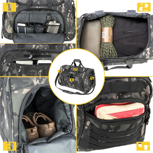 Waterproof Gym Bag Men Sports Travel Bags Military Tactical Duffle