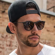 Brand Designer Round Cat Eye Sunglasses Man Retro Shades Male