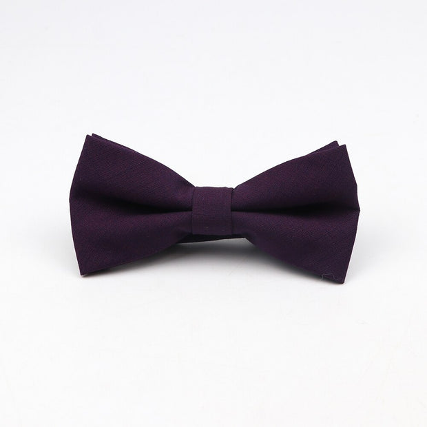 Soft Polyester Solid 15 Colors Father-son Bowtie Set