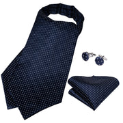 Luxury Men&#39;s Vintage Paisley Floral Formal Cravat Ascot Tie Self British Style