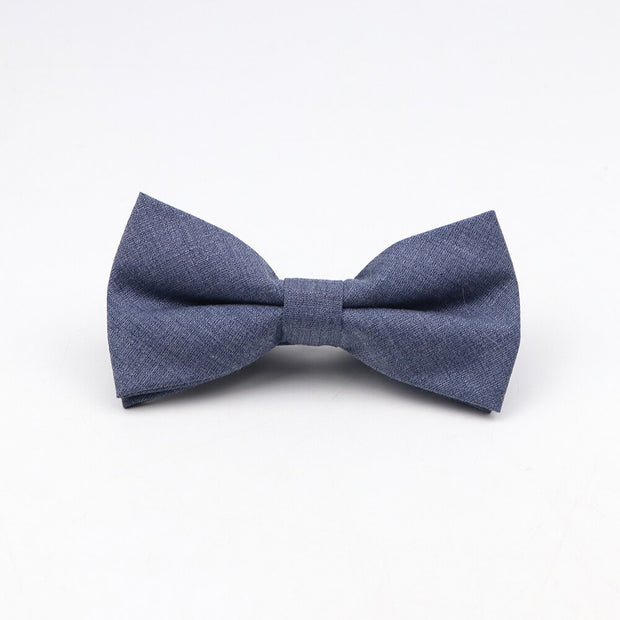 Soft Polyester Solid 15 Colors Father-son Bowtie Set