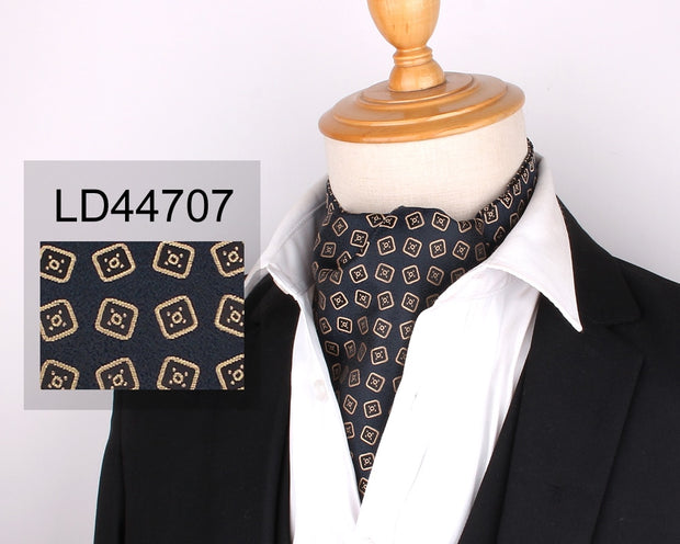 Jacquard Floral Paisley Men Cashew Tie Wedding Formal Cravat Ascot