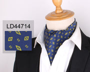 Jacquard Floral Paisley Men Cashew Tie Wedding Formal Cravat Ascot