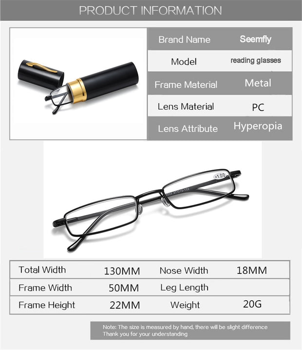 Unisex Reading Glasses Men Women Ultra-light Portable Anti-fatigue