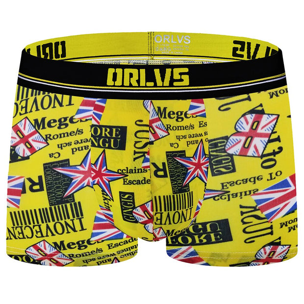 ORLVS Mesh MIke Fiber Cotton Boxershorts Men Comforable Panties Set