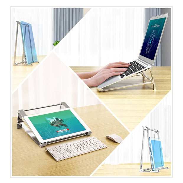 Portable Laptop Holder Stand Base Aluminum Alloy Computer Notebook PC Riser