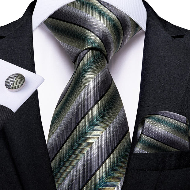 100% Silk Luxury Teal Green Paisley 8cm Tie For Men Wedding Dress Necktie