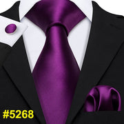 Barry.Wang Designer Purple Paisley Men Ties 8.5cm Wide 100% Silk Tie