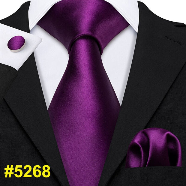 Barry.Wang Designer Purple Paisley Men Ties 8.5cm Wide 100% Silk Tie