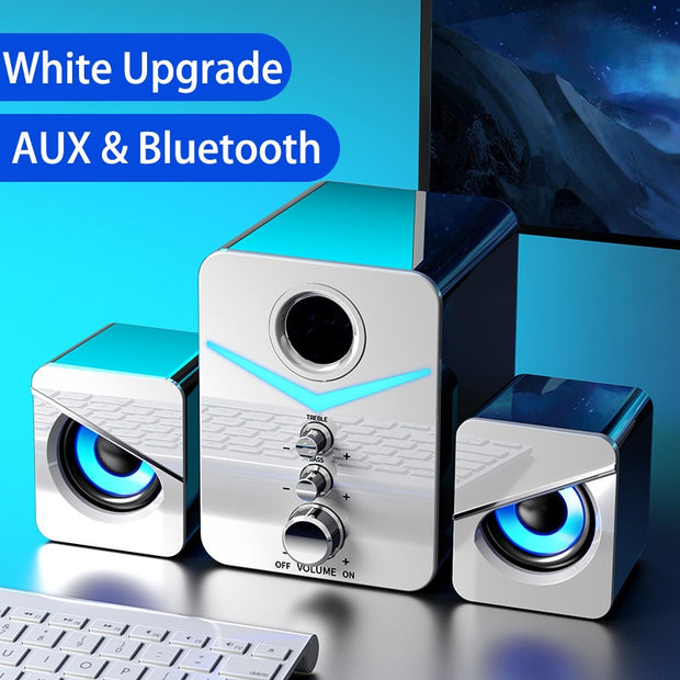 ZK50 Wired Computer Speakers Loudspeaker Bass Subwoofer AUX Audio Home Theater