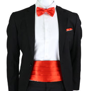 New Fashion Mens Cummerbund Bow Tie Brooch Set