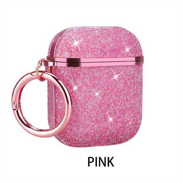 for Airpods Pro 2 1 Cover Cute Bling Diamond Airpod Earphone Accessories Air Pods Protector with Keychain for Airpods Cases