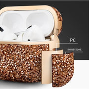 for Airpods Pro 2 1 Cover Cute Bling Diamond Airpod Earphone Accessories Air Pods Protector with Keychain for Airpods Cases
