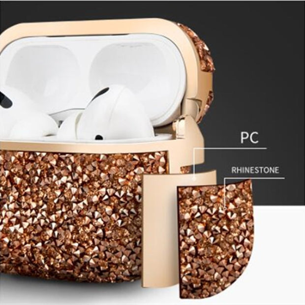 for Airpods Pro 2 1 Cover Cute Bling Diamond Airpod Earphone Accessories Air Pods Protector with Keychain for Airpods Cases