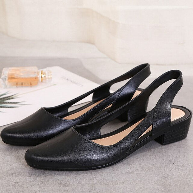 Cut-out closed toe jelly sandals women