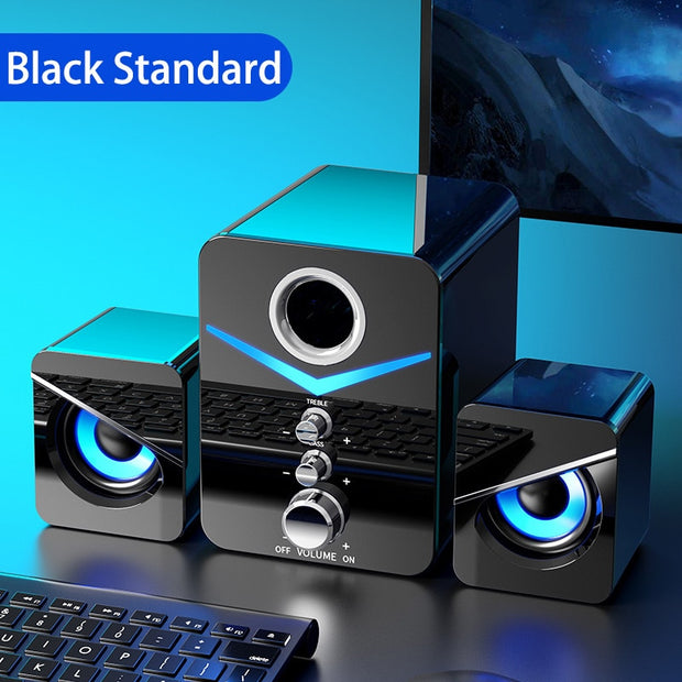 ZK50 Wired Computer Speakers Loudspeaker Bass Subwoofer AUX Audio Home Theater