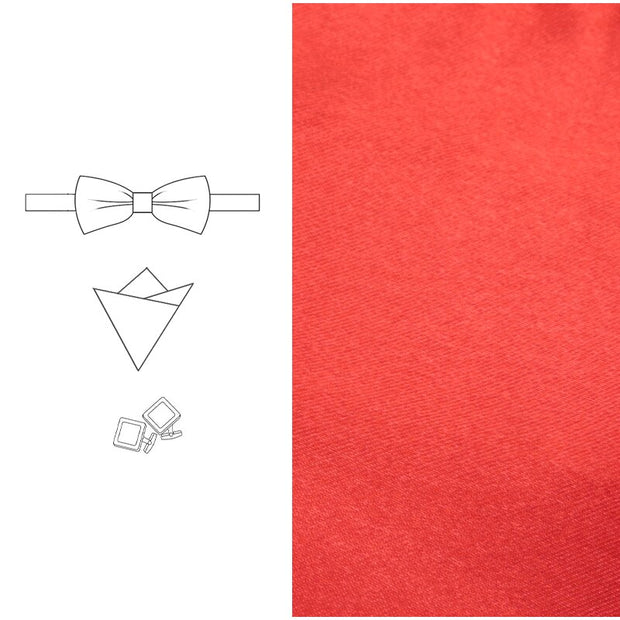 Men Bowtie Cufflinks Cravat Set Solid Butterfly Ties