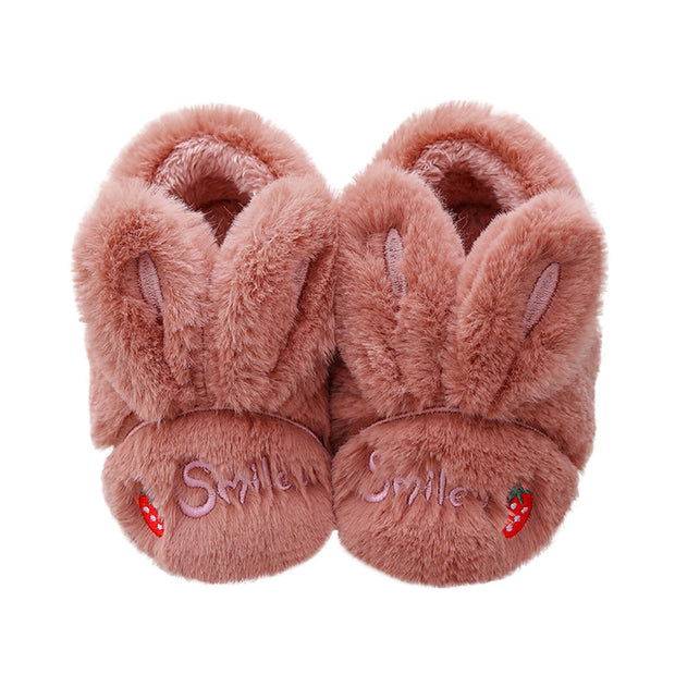 Kawaii Cartoon Rabbit Kids Slippers Children Boys Girls Cartoon Furry Shoes