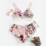 Pajama Set Women Sexy Printing Spaghetti Strap
