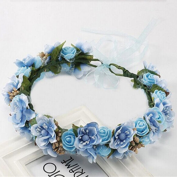Rustic Bridesmaid Hair Flower Headbands Wedding Hair Accessories Bridal