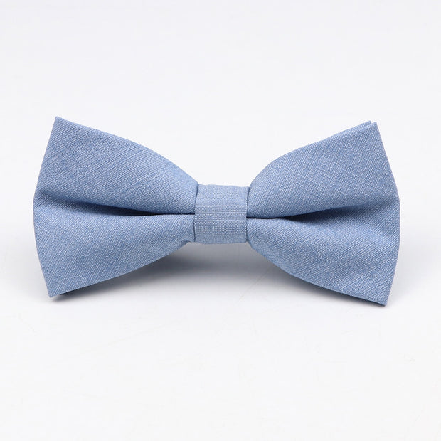 Soft Polyester Solid 15 Colors Father-son Bowtie Set