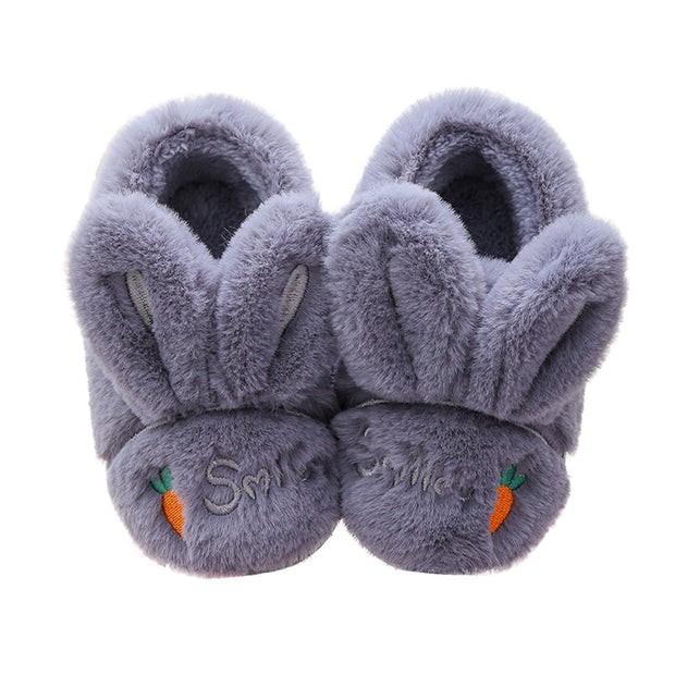 Kawaii Cartoon Rabbit Kids Slippers Children Boys Girls Cartoon Furry Shoes