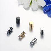 BONISKISS Stainless Steel Stud Earrings for Men Women Unisex Round Magnet Earrings