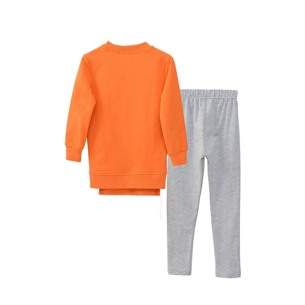 Kids Girls Cartoon Clothing Sets Long Sleeve Sweatshirt +Pants 3-14 Years