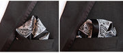 EASY.H Luxury 25*25CM  Vintage Floral Paisley Silk Hanky Pocket Square