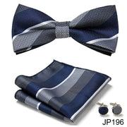 New Paisley  Bow Tie for men Wedding Bowtie Handkerchief Cufflink Set