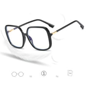 JULI Oversized Square Blue Light Blocking Glasses for Women Anti Ray Lens
