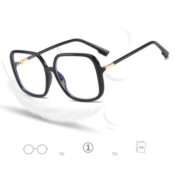 JULI Oversized Square Blue Light Blocking Glasses for Women Anti Ray Lens