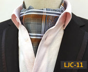 Men Vintage Cashew Floral Wedding Formal Cravat Ascot Scrunch