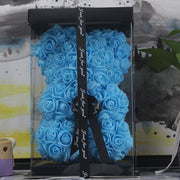 Big Teddy Rose Bear With Box Luxurious Bear Of Roses Bear Flowers Artificial