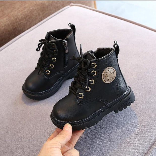 2020 Autumn/Winter Children Boots Boys Girls Leather Boots
